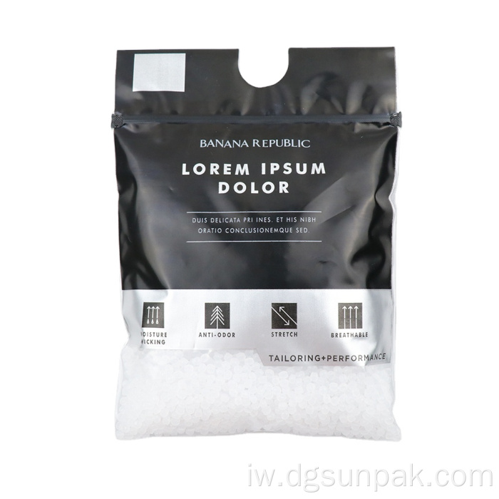 שקית אריזה רוכסן עם חלון שקוף וו